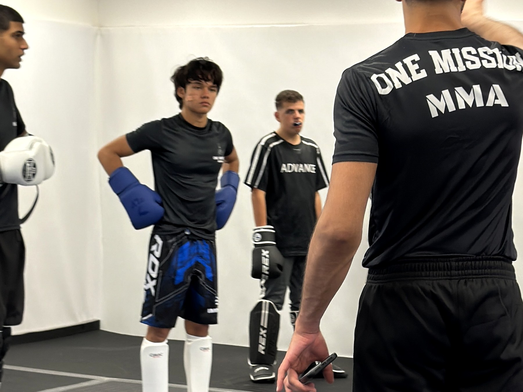 Young people training at One Mission MMA in Reading