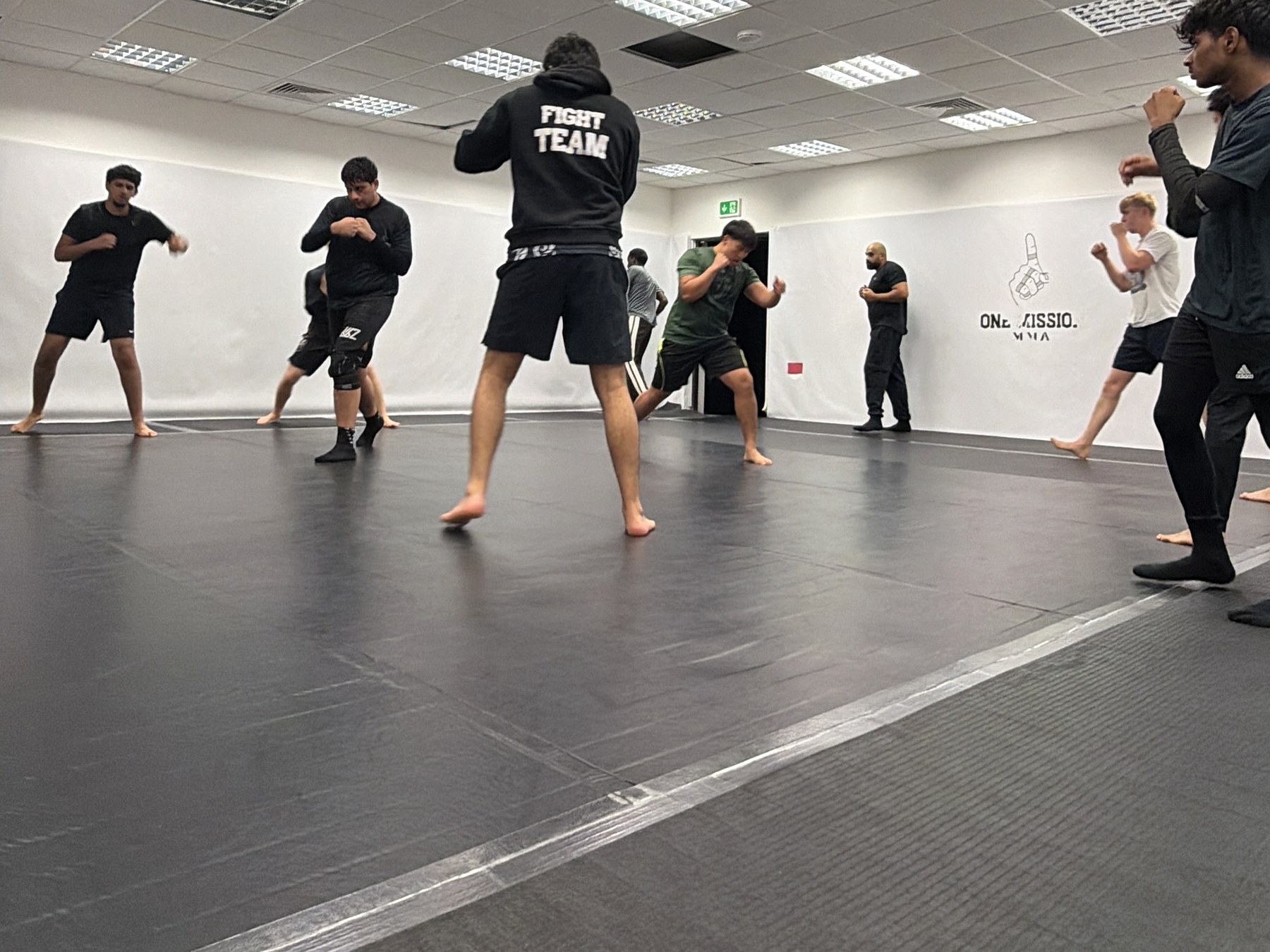 The training floor at One Mission MMA in Earley, Reading